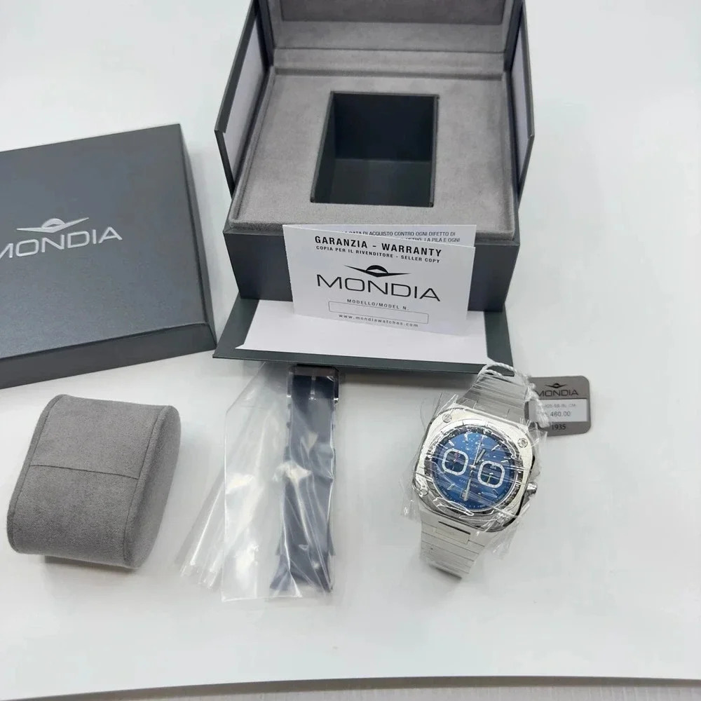 Mondia Mens Wristwatch Madison Forma 820 Stainless Steel Silver MI-820-SS-BL-CM - Picture 8 of 10